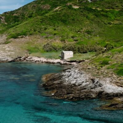 Anse d'Alisu vue verticale